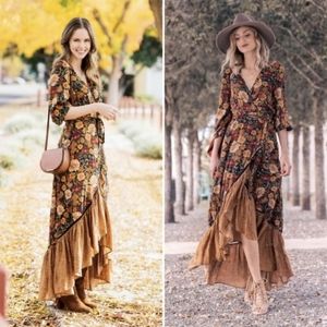 Farm Rio x Anthropologie Madrid Wrap Maxi Dress